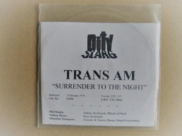 Image 1 of Trans AM – Surrender To The Night –Promo CD Album - City S