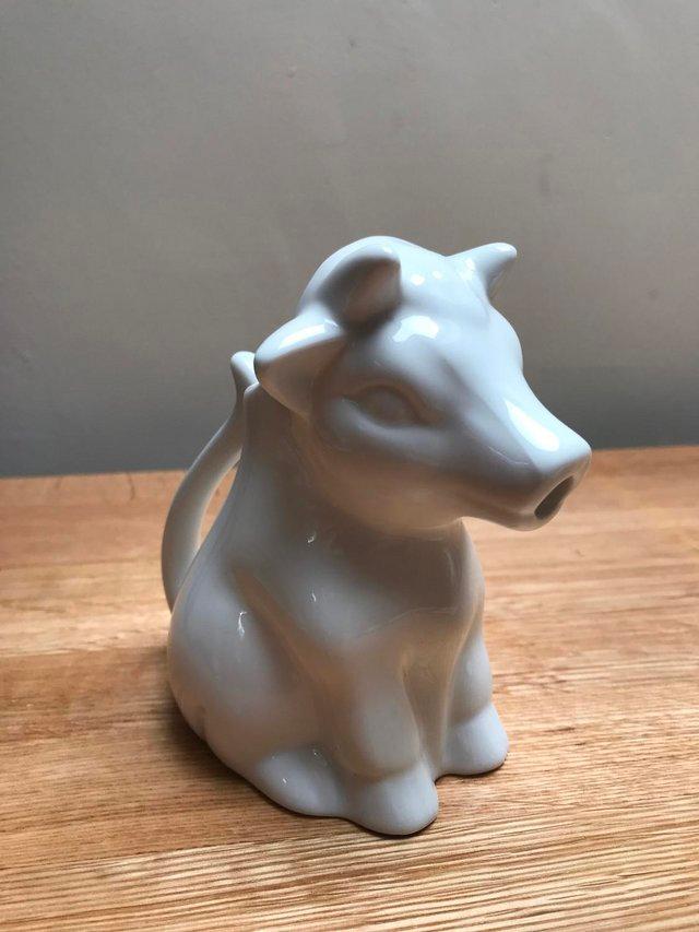 Preview of the first image of Wm Bartleet & Sons White Porcelain Cow Creamer.