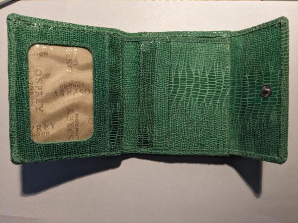 Image 2 of Osprey London Ladies Leather Green Clasp Purse