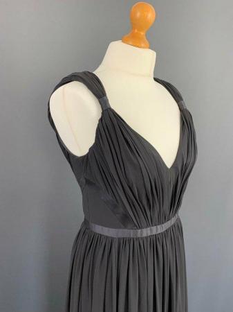 Image 3 of Stunning Vera Wang Graphite Grey Grecian Style Long dress