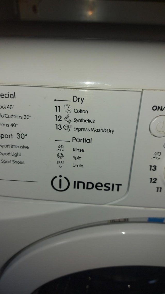 Preview of the first image of Indesit Washer Dryer, IWDC6125 White, Washing works, dryer d.