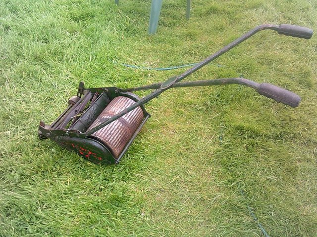 Preview of the first image of WEBB PUSH LAWNMOWER CIRCA 1960.
