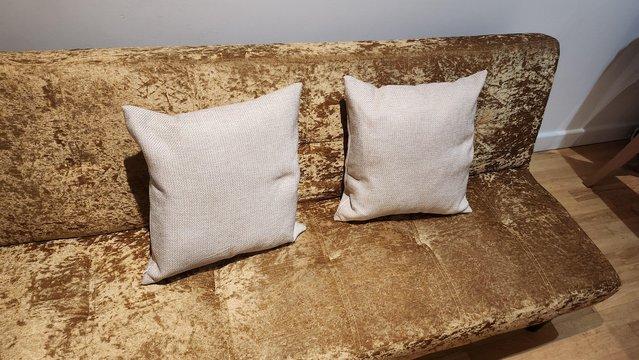 Preview of the first image of Gold Sofa Bed 3 Seat (Single Bed) + Matching Pillows.