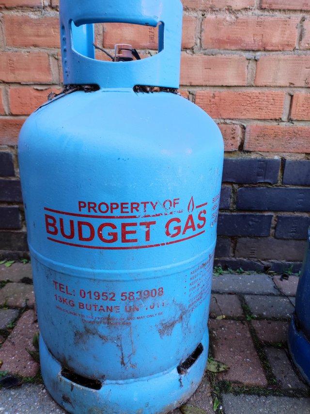 Preview of the first image of 13kg Budget gas butane cylinder nearly full.