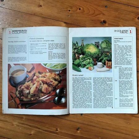 Image 3 of Vintage 1968 Cordon Bleu Cookery Course magazines.