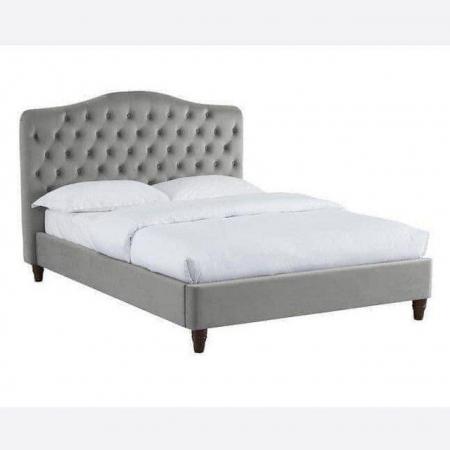 Image 1 of Double silver sorrento bed frame