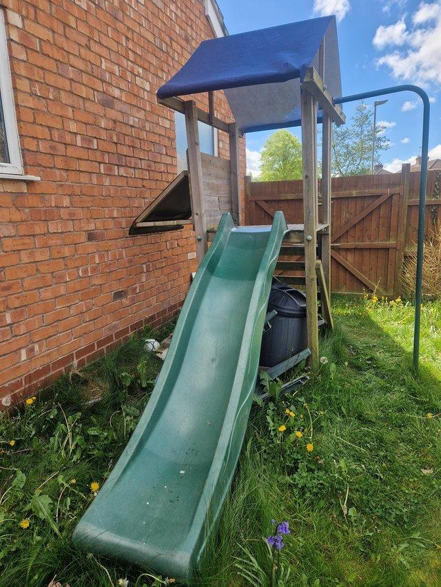Preview of the first image of Climbing frame slide and pole.