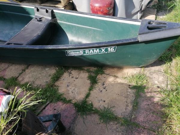 Image 1 of Coleman Ram X 16 Canoe with paddles