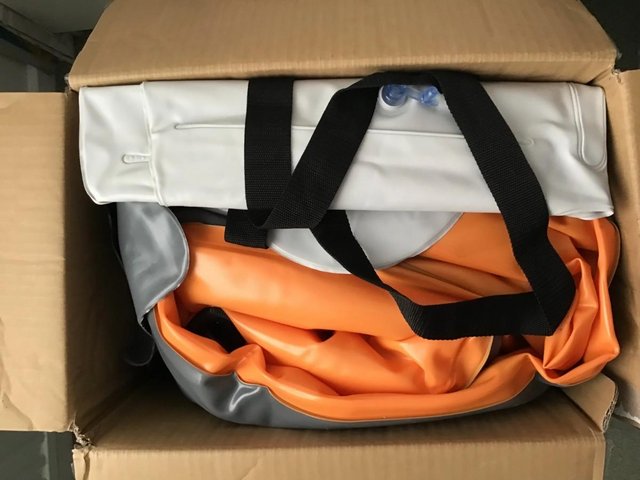 Preview of the first image of Kayak rapid inflatable triple seater slightly used boxed.