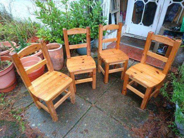 Image 1 of Children's Pine Chairs - Very Solid And Quite Heavy!