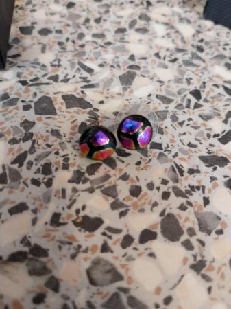 Image 2 of Stud colourful earrings with box