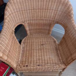 Image 2 of Two used but fair condition Wicker arm chairs