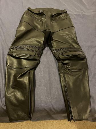 Image 2 of Men’s Acesport leather motorcycle trousers