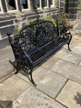 Image 2 of Garden Bench ornate cast iton