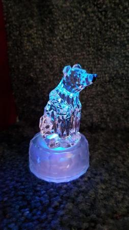 Image 2 of Two bear light up ornaments with spare batteries - Chatham