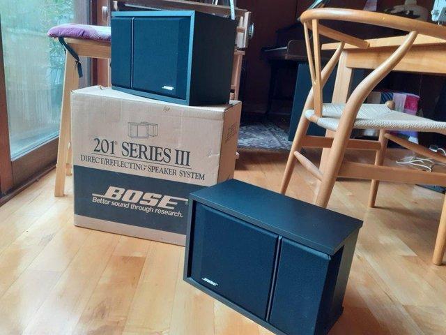 Preview of the first image of Pair of BOSE 201 III Direct/Reflecting Bookshelf Speakers.