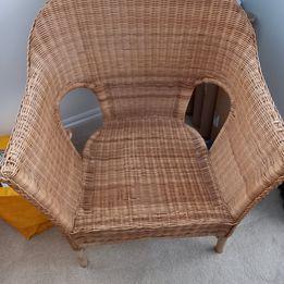 Preview of the first image of Two used but fair condition Wicker arm chairs.