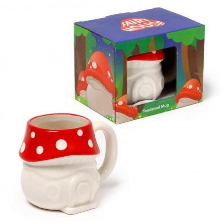 Image 1 of Ceramic Fairy Toadstool House Shaped Collectable Mug.