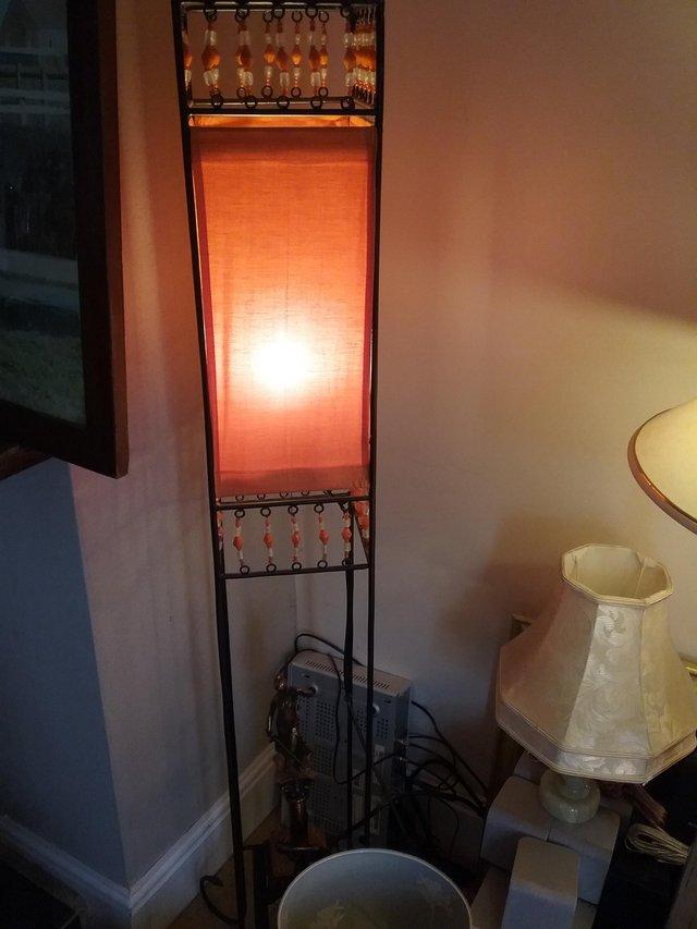 Preview of the first image of A pair of Chinese wrought iron lantern standard lamps.