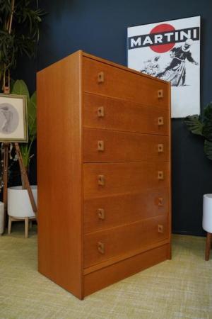 Image 11 of Mid Century 1960s Chest of Drawers Tallboy for Stag