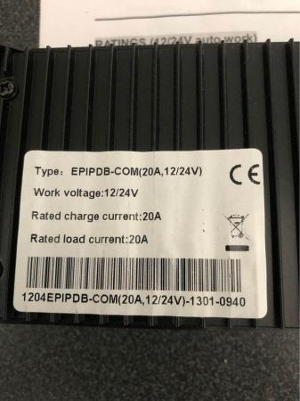 Image 4 of 20A 12V/24V dual battery solar charge controller regulator B