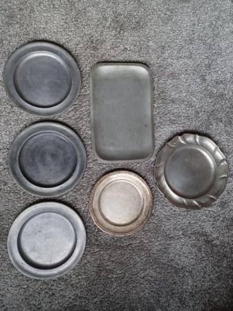 Image 1 of 3 Pewter Plates, from Sweden.