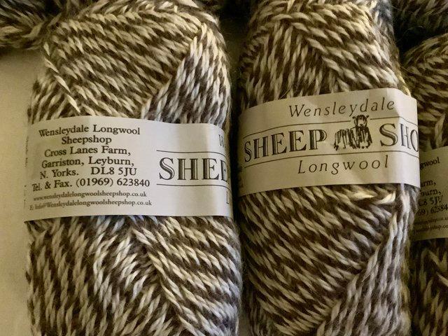 Preview of the first image of Wensleydale Longwool Marl Aran Knitting Yarn x 800 grams..