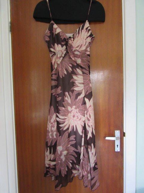 Preview of the first image of Ladies Brown and Cream Coast Dress.