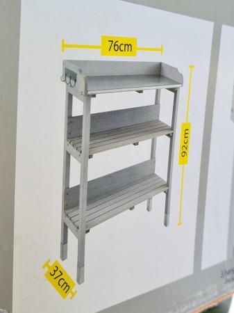 Image 2 of WOODEN POTTING BENCH GREY