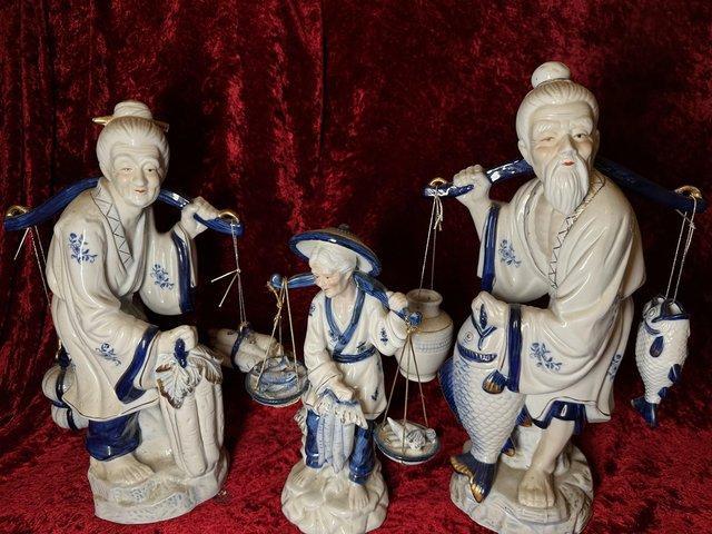 Preview of the first image of Chinese figures fisherman statues.