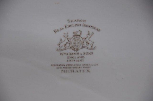 Image 2 of Vintage Sharon Octagonal Ironstone Serving Platter By Adams