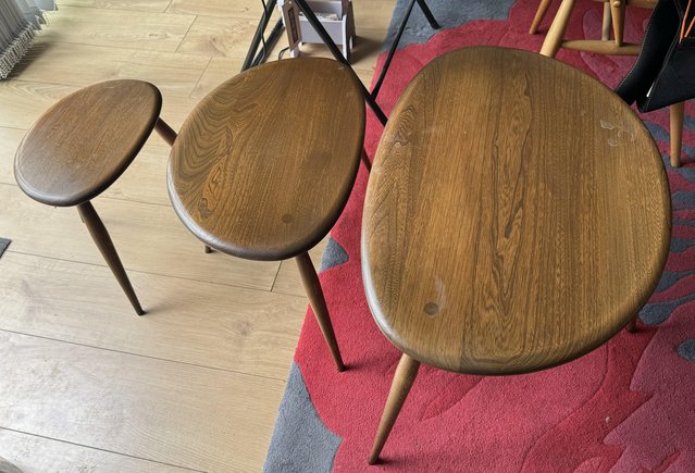 Image 1 of Ercol set of pebble tables