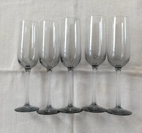 Image 5 of A set of 5 Grey Champagne Flutes