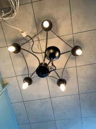 Image 3 of Fabulous distressed metal ceiling chandelier