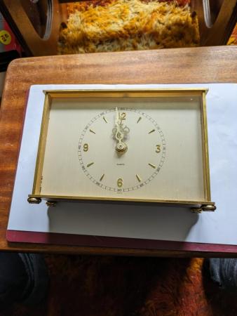 Image 1 of Solid brass Garrard vintage brass clock.