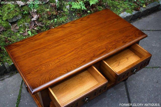 Image 44 of OLD CHARM LIGHT OAK TWO DRAWER COFFEE TABLE TV MEDIA STAND