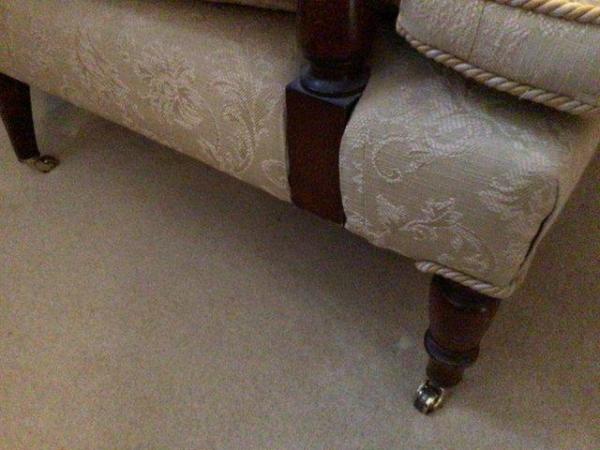 Image 4 of Creamy gold antique French style sofa.