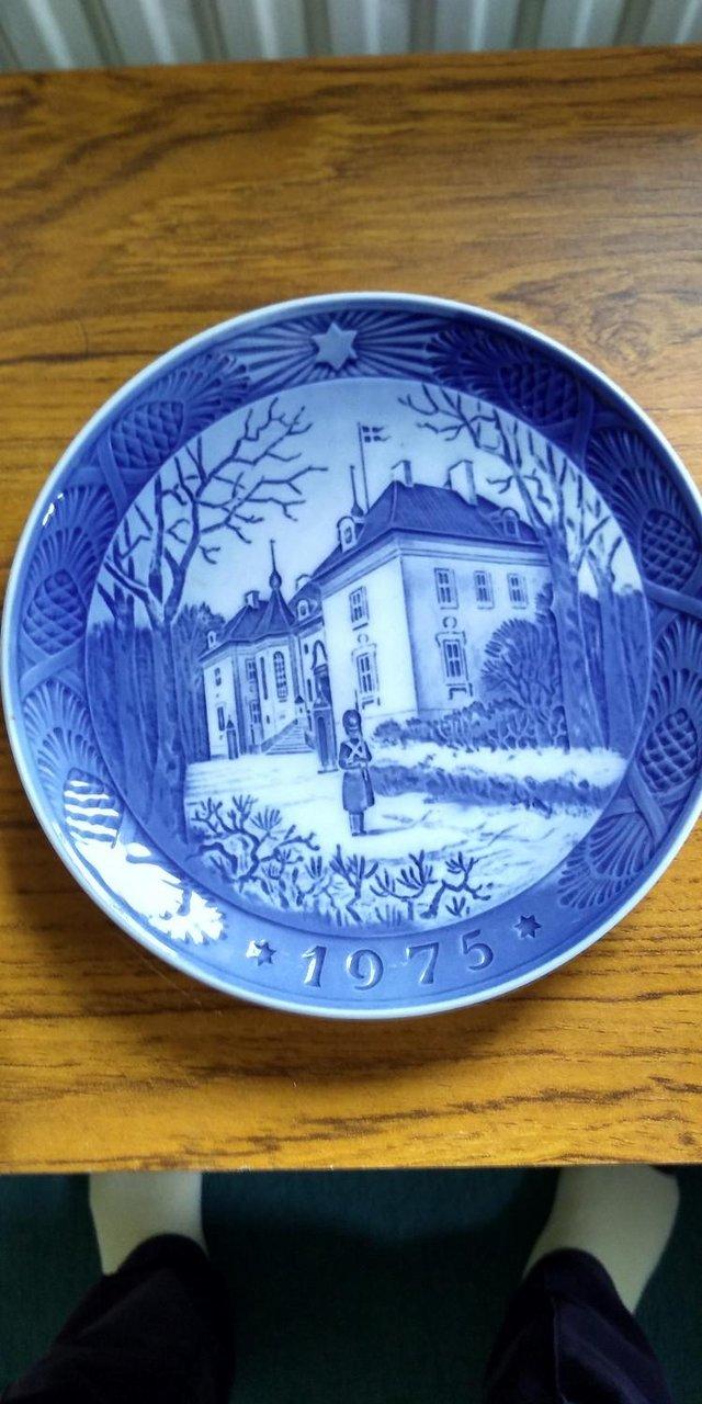Preview of the first image of six Blue Royal Copenhagen Christmas Plates.