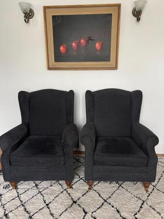 Image 3 of pair of marks & spencer armchairs highland plain