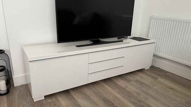 Image 3 of TV stand unit (Ikea- BESTÅ BURS TV bench)