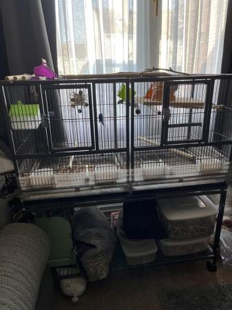 Image 1 of Large dividable Bird cage and stand