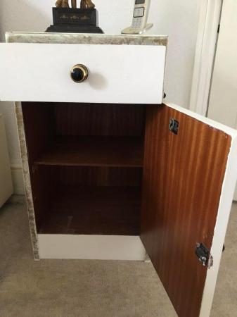 Image 2 of Pair of bedside cupboards with drawer