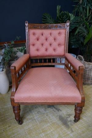 Image 3 of Late Victorian Edwardian Arts & Crafts Pink Fireside Parlour