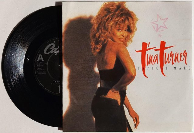 Preview of the first image of Tina Turner ‘Typical Male’ 1986 UK 7" vinyl single. NM/EX+.