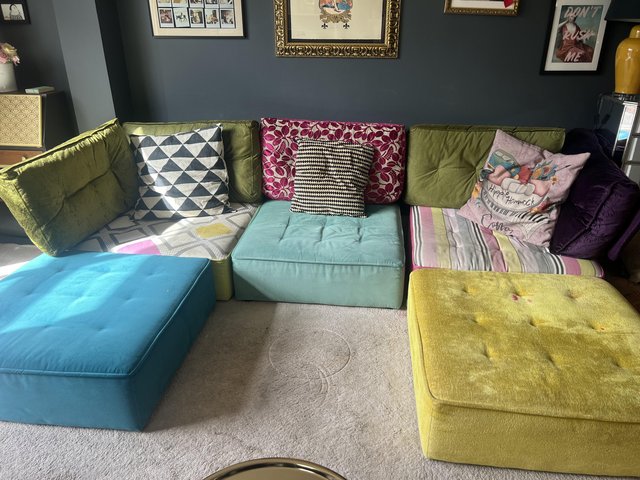Preview of the first image of Boho mix match gorgeous sofa.