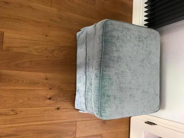 Image 2 of Footstool - Duck Egg blue valour
