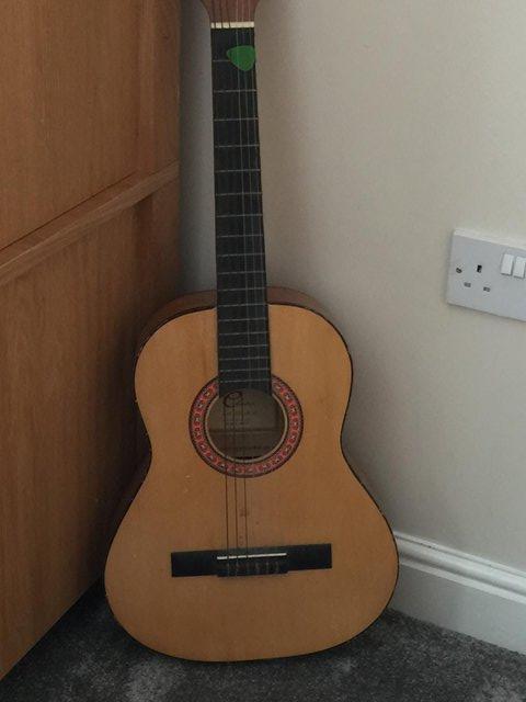 Preview of the first image of ACCOUSTIC GUITAR FOR SALE MADE BY ELECA.