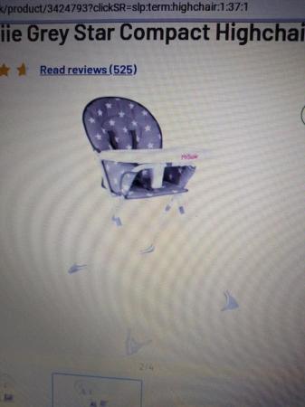 Image 2 of My Babiie Grey Star High Chair