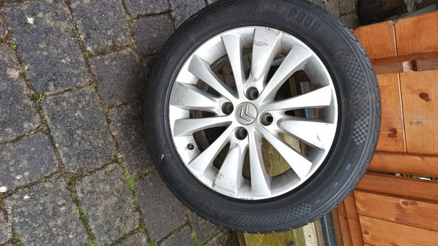 Preview of the first image of Citroen alloy wheel plus tyre.