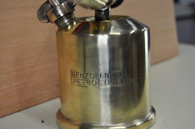 Image 3 of Vintage brass blow lamp Benzoline & Petrol